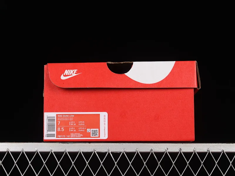 All categories Nk SB Dunk series Nk SB Dunk Low low-top sneakers Nk SB Dunk Low white and blue color SB smashed rebound high-top sneakers FB7173-141